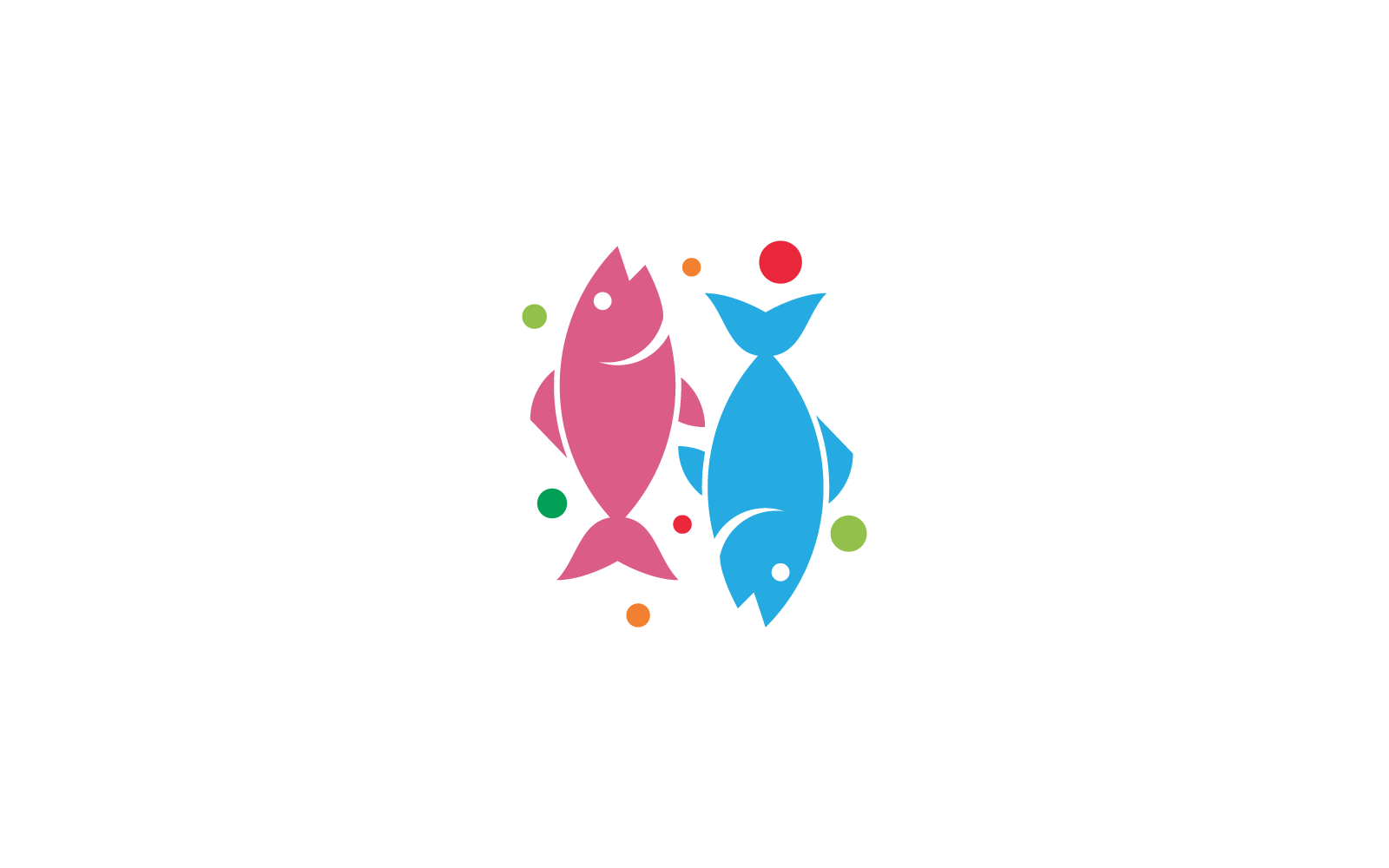 Logotipo de peixe, modelo de design vetorial de ilustração de menu de peixe
