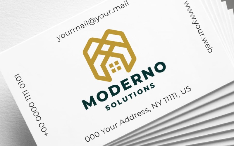 Moderno Real Estate Letter M Logo Logo Template