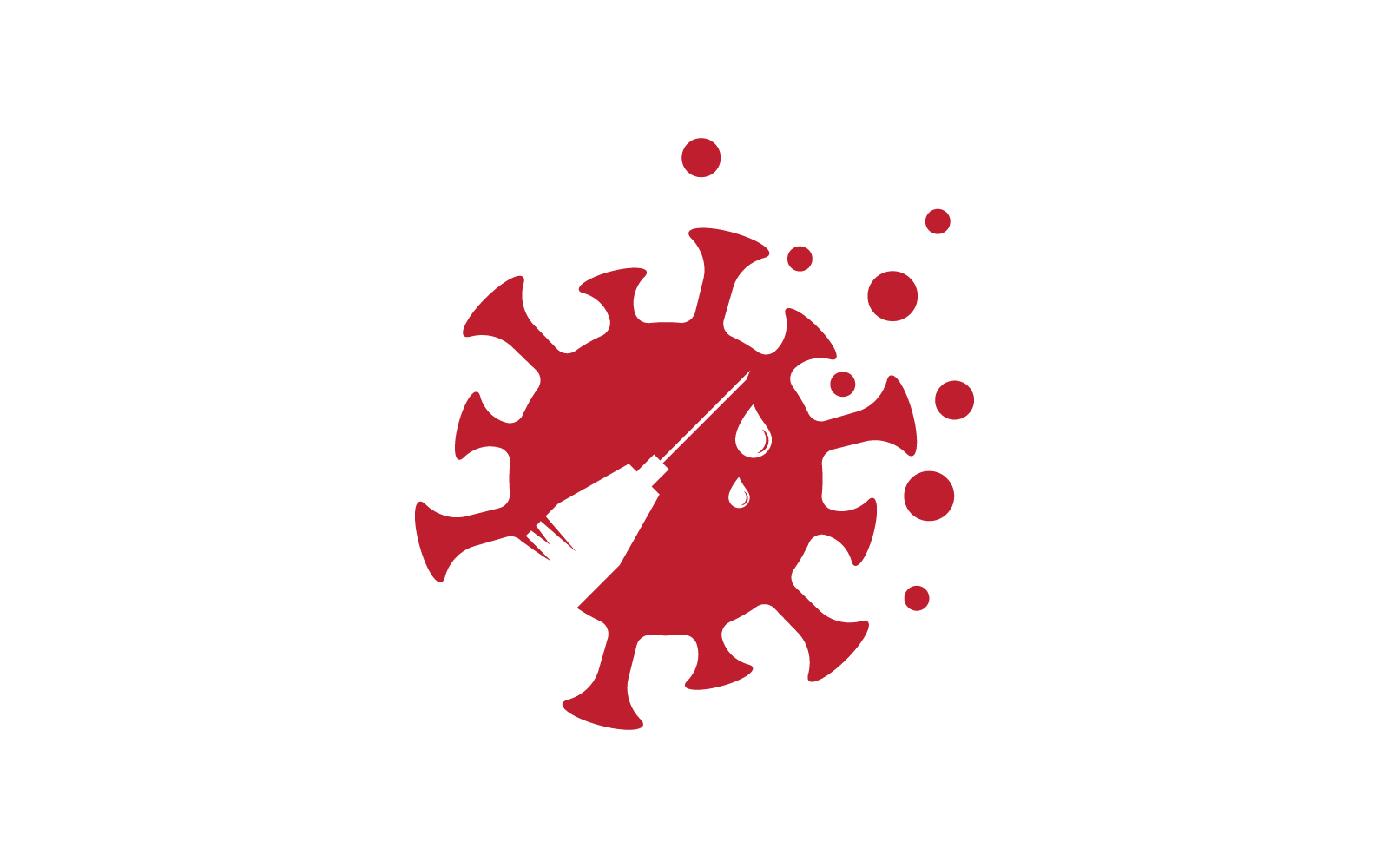 Projekt ilustracji wektorowych logo szczepionki covid 19