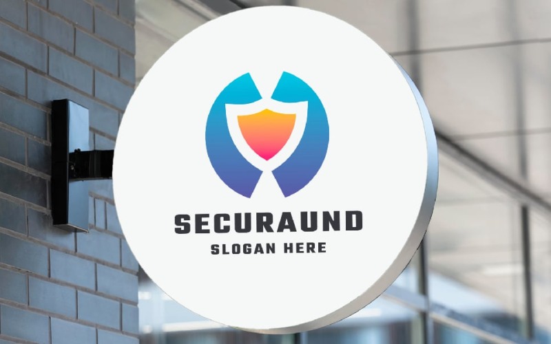 Secure Shield Araund Logo Logo Template