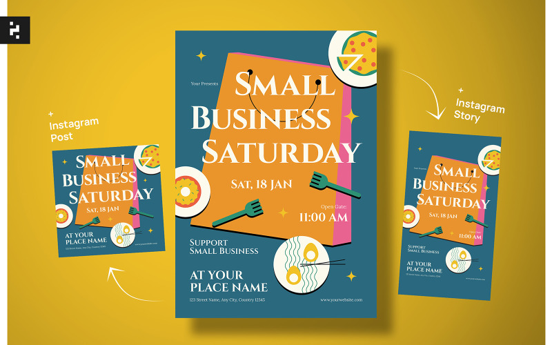 Small Business Saturday Flyer Corporate Identity