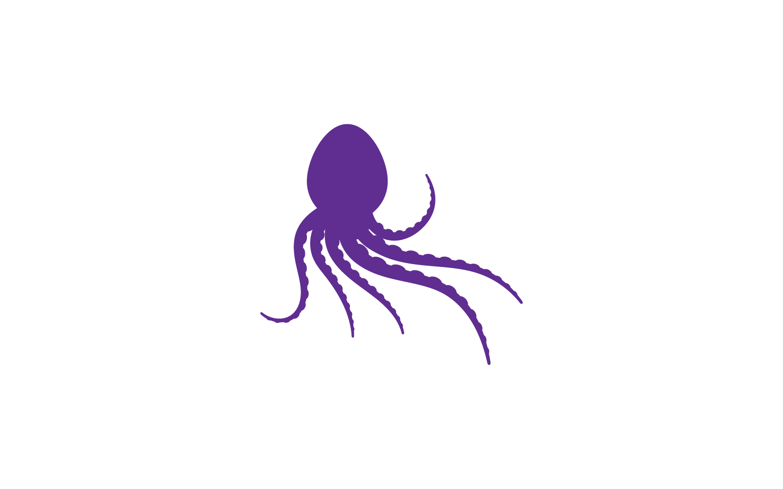 Squid fish illustration logo vector flat design Logo Template