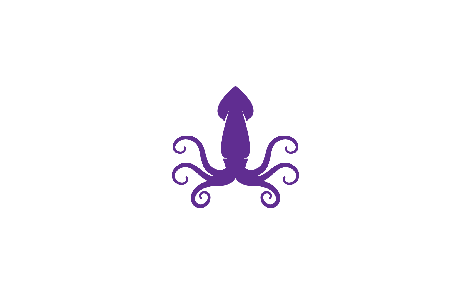 Squid fish illustration logo vector template