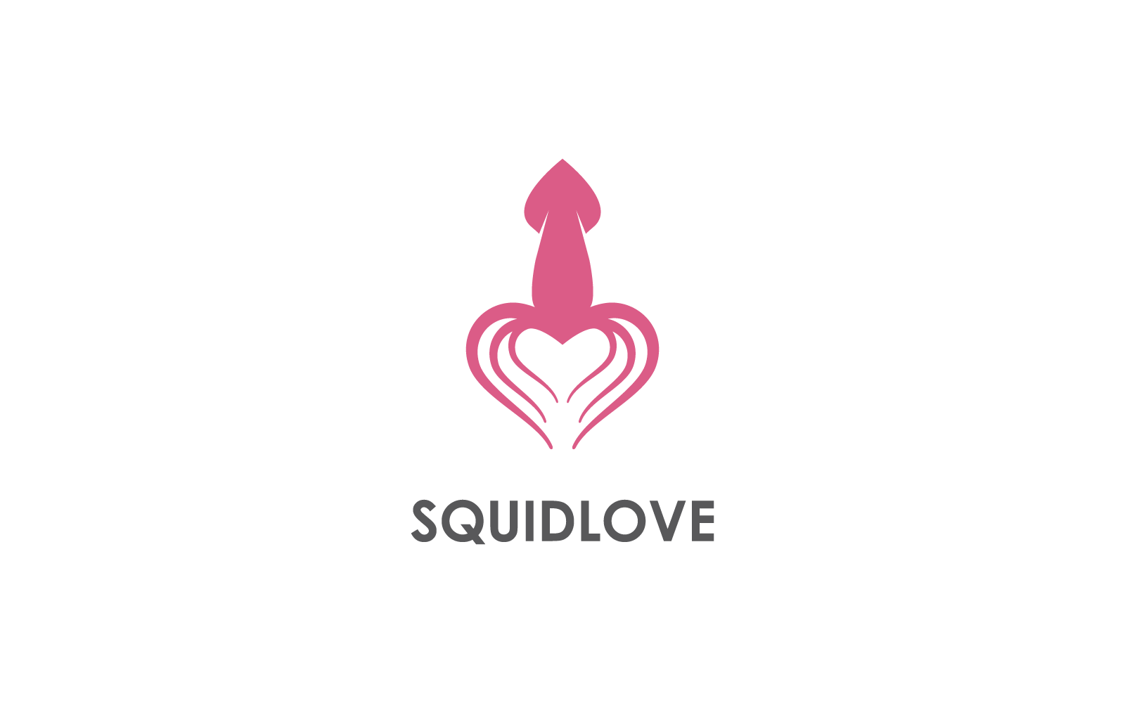 Squid fish logo icon vector illustration design