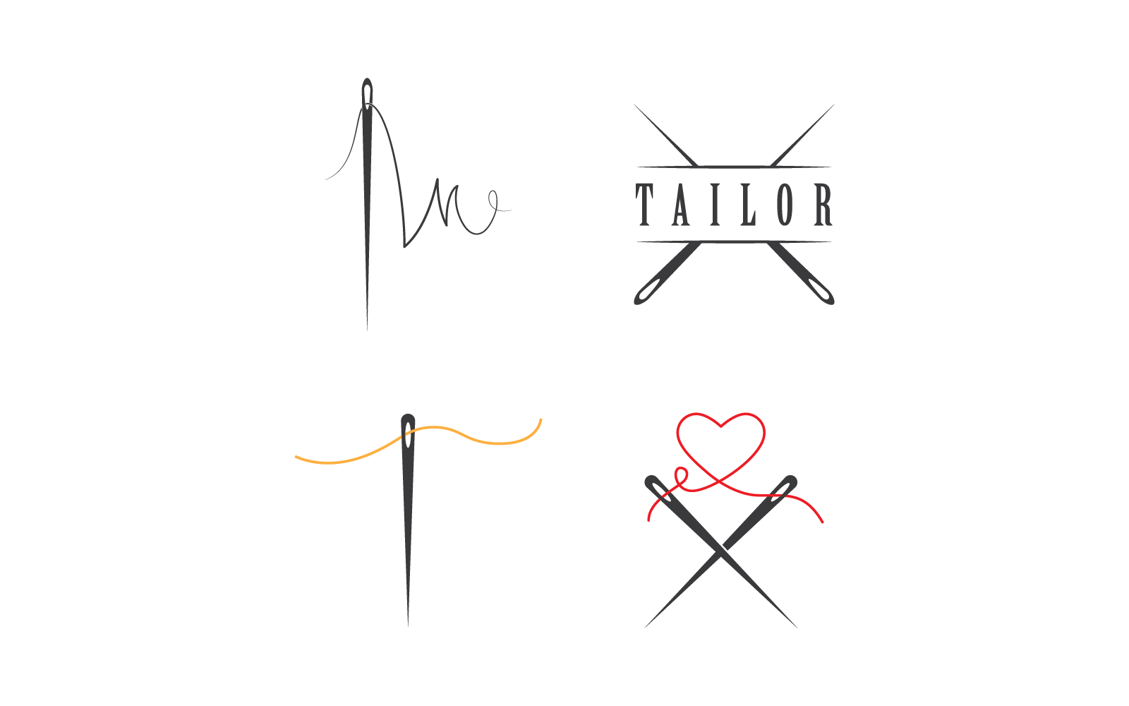 Tailor or textile logo icon vector flat design Logo Template