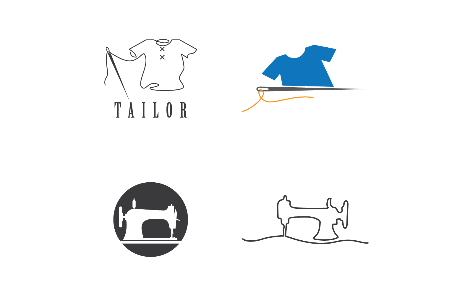 Tailor or textile logo illustration vector flat design