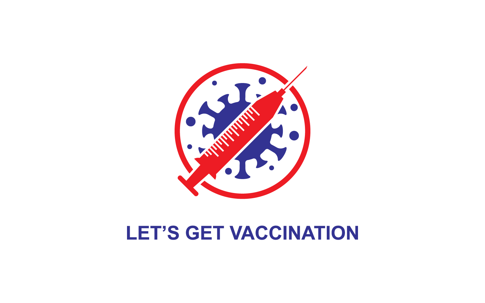 Vaccine covid 19 logo icon vector  design template