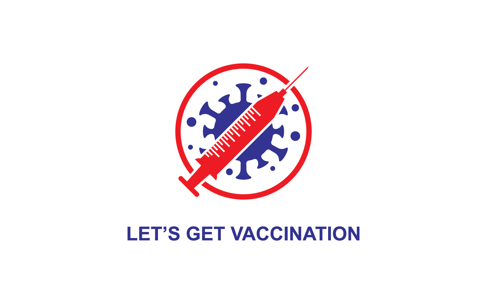 Vaccine covid 19 logo icon vector design template