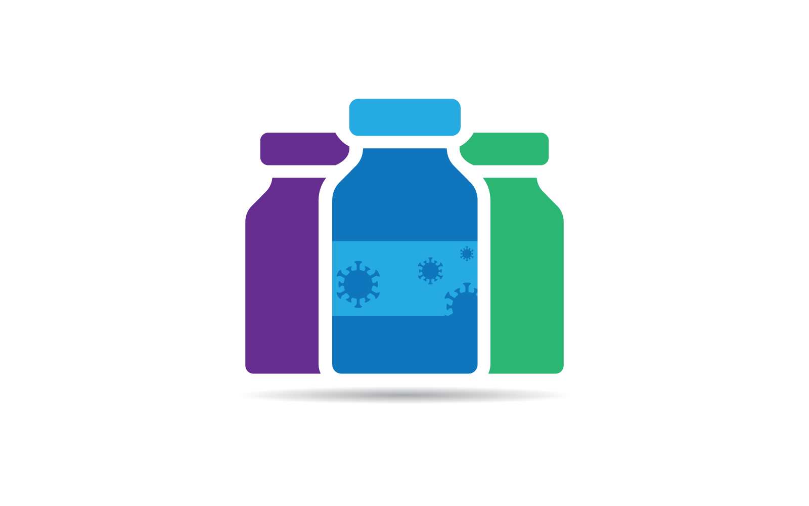 Vaccine covid 19 logo illustration vector flat design