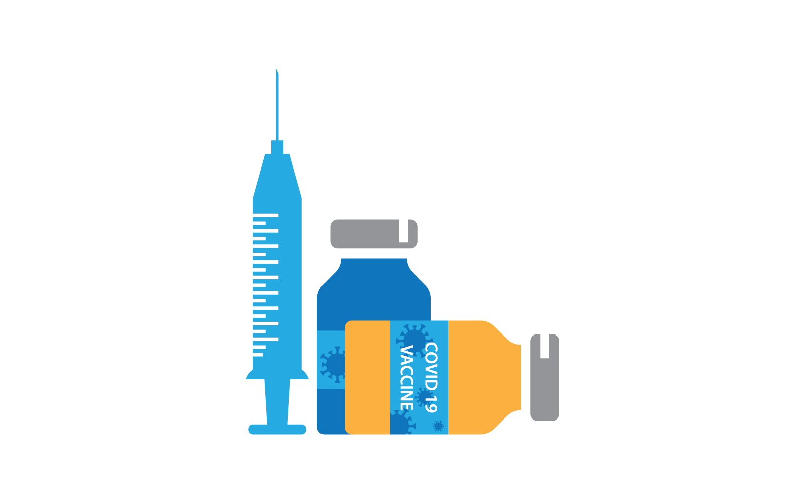 Vaccine illustration logo vector flat design