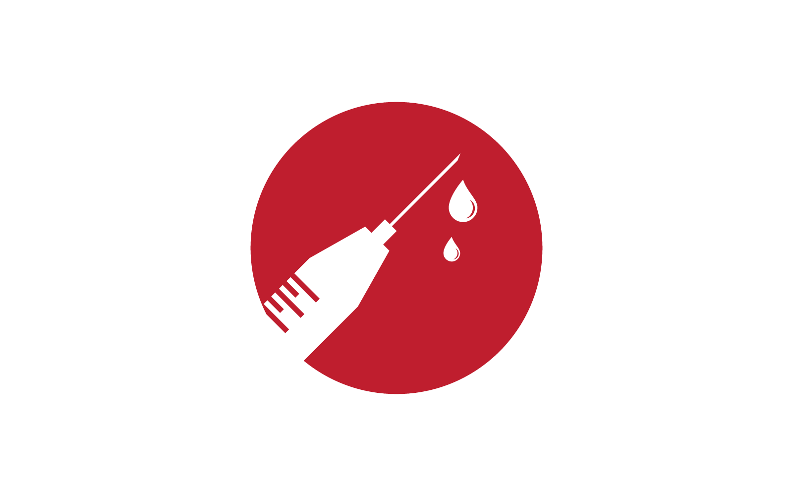 Vakcina logó ikon vektor tervezősablon