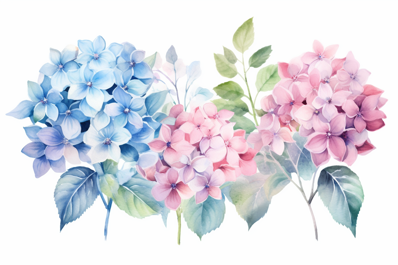 Watercolor Flowers Bouquets, illustration background 32