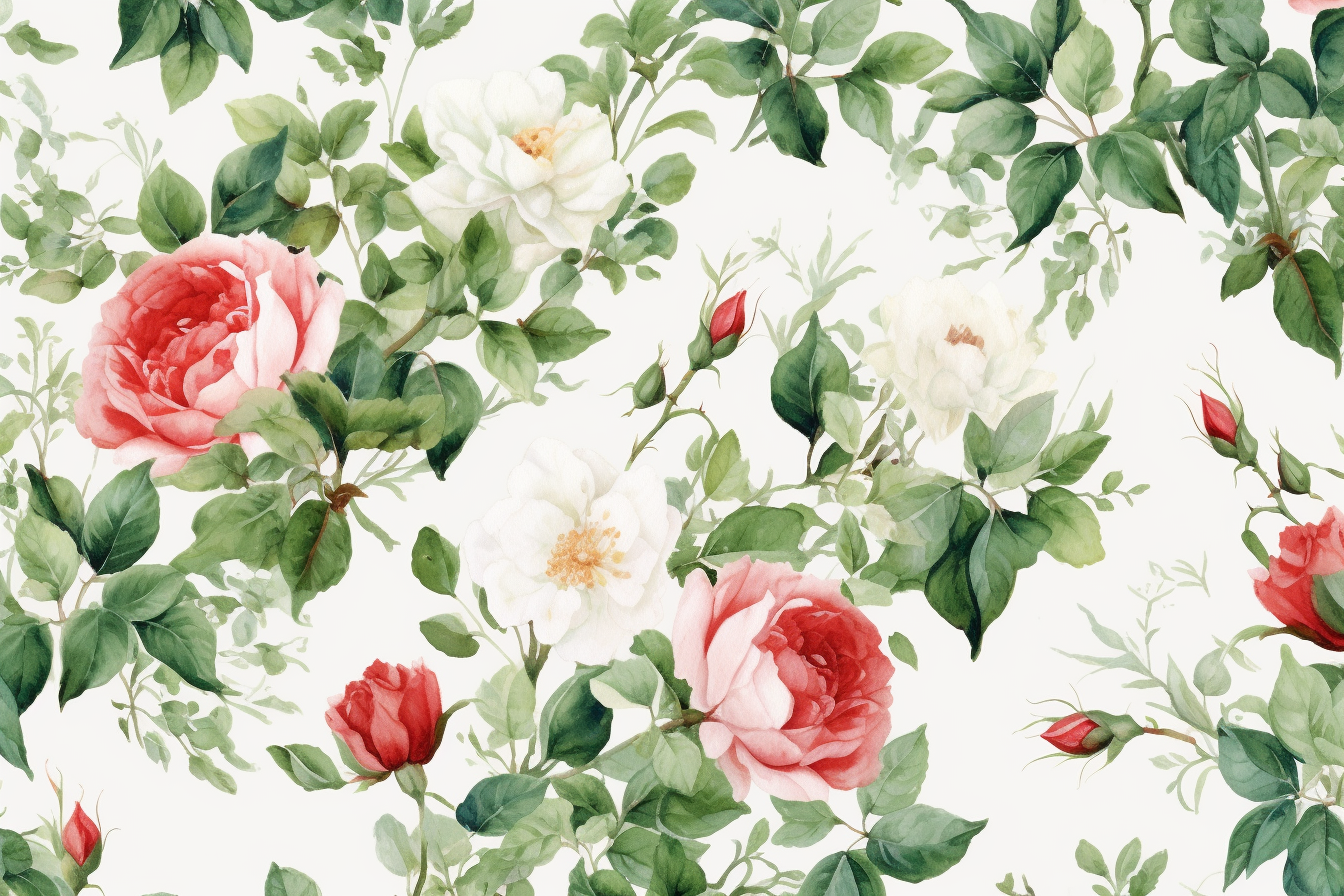 Watercolor Flowers Bouquets, illustration background 61