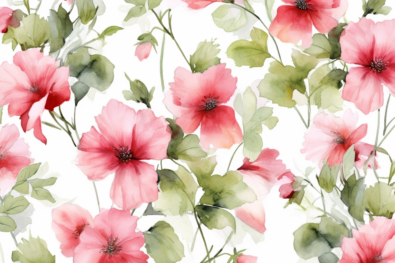 Watercolor Flowers Bouquets, illustration background 72