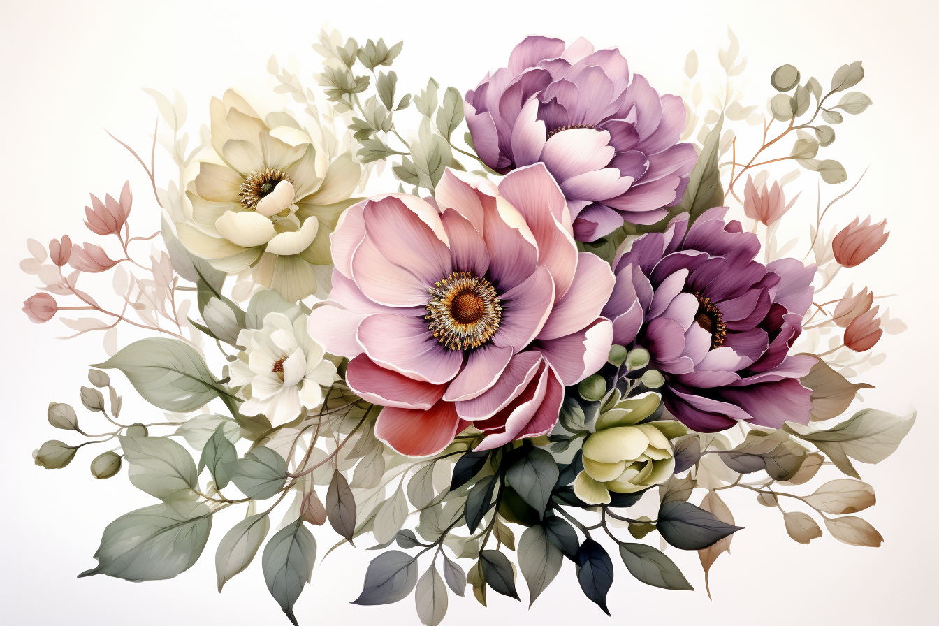 Kit Graphique #383879 Watercolor Floral Divers Modles Web - Logo template Preview