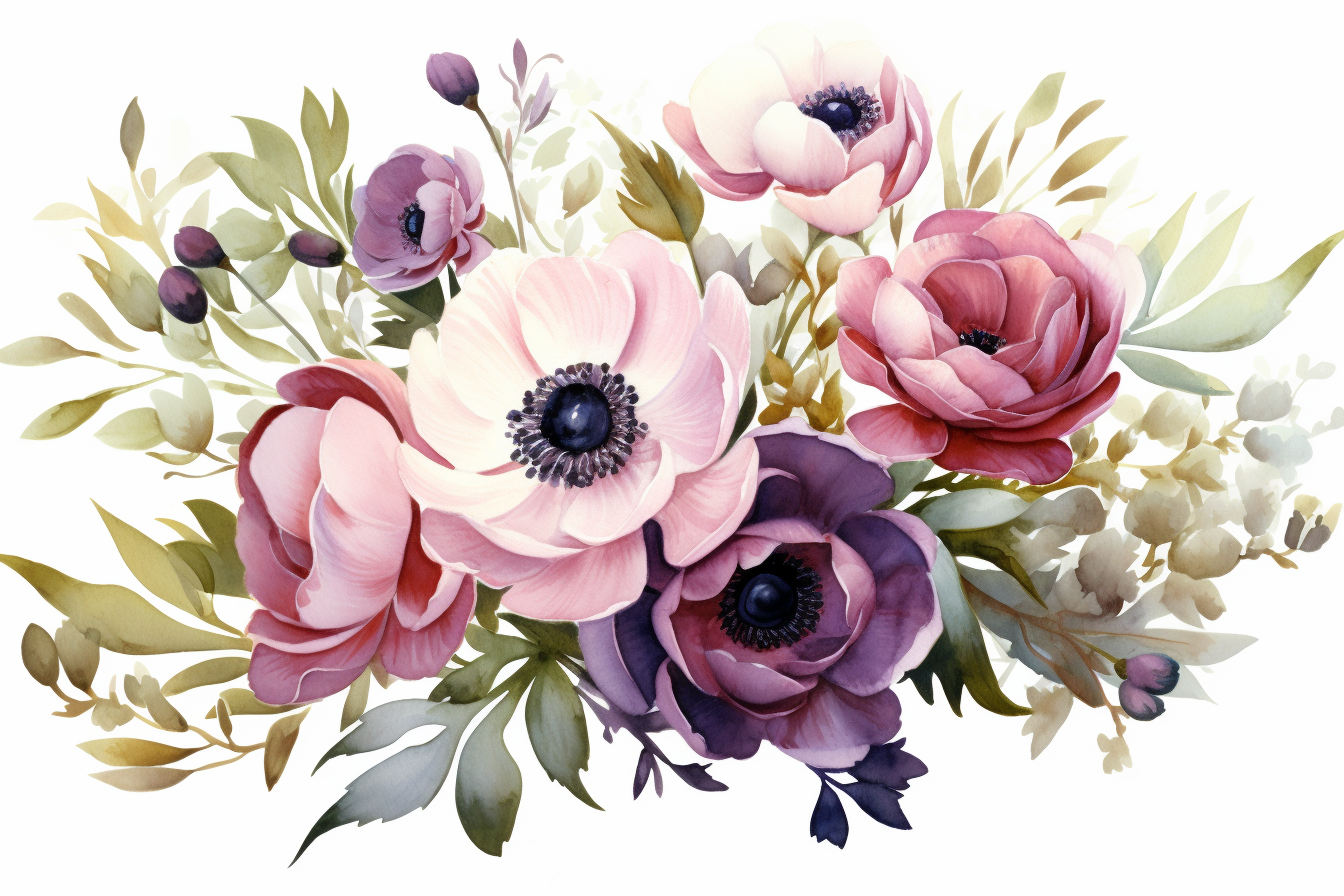 Kit Graphique #383885 Watercolor Floral Divers Modles Web - Logo template Preview