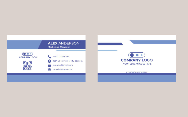 Free Corporate Business Card Template Design Vector Graphic