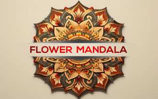 Sign mandala design | mandala identity design | 3d flower mandala