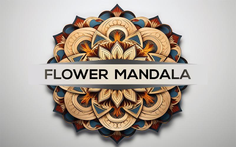 Sign mandala design | mandala identity design | 3d mandala Illustration