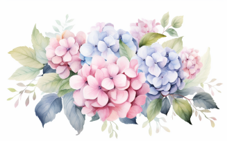 Watercolor Flowers Bouquets, illustration background 29