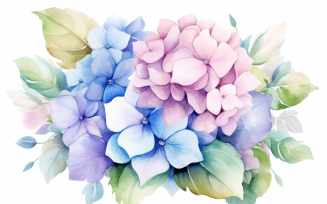 Watercolor Flowers Bouquets, illustration background 33