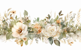 Watercolor Flowers Bouquets, illustration background 50