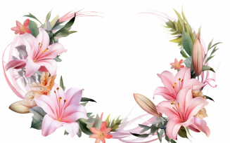 Watercolor Flowers Bouquets, illustration background 69