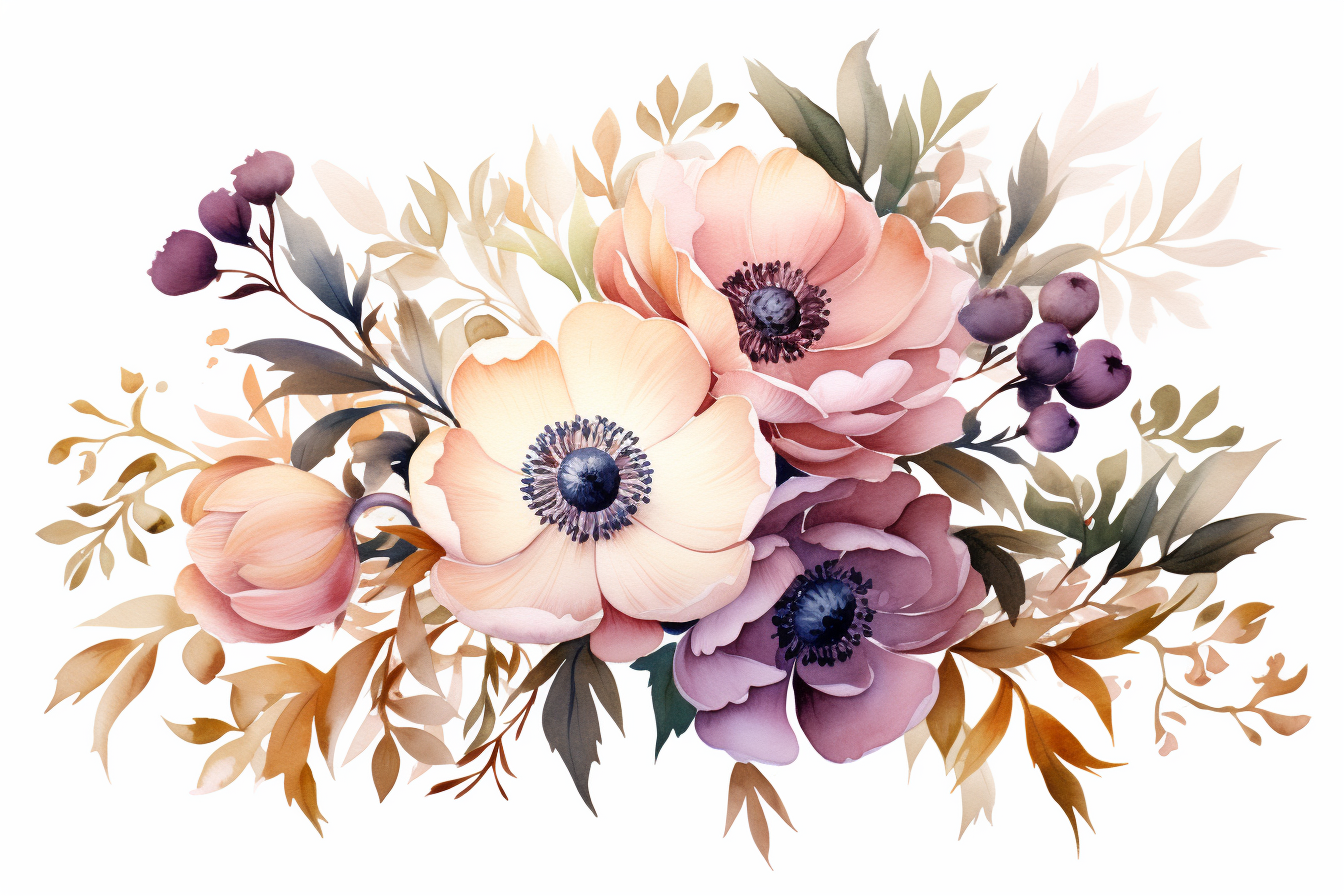 Kit Graphique #383908 Watercolor Floral Divers Modles Web - Logo template Preview
