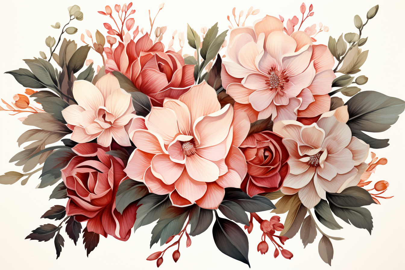 Kit Graphique #383939 Watercolor Floral Divers Modles Web - Logo template Preview
