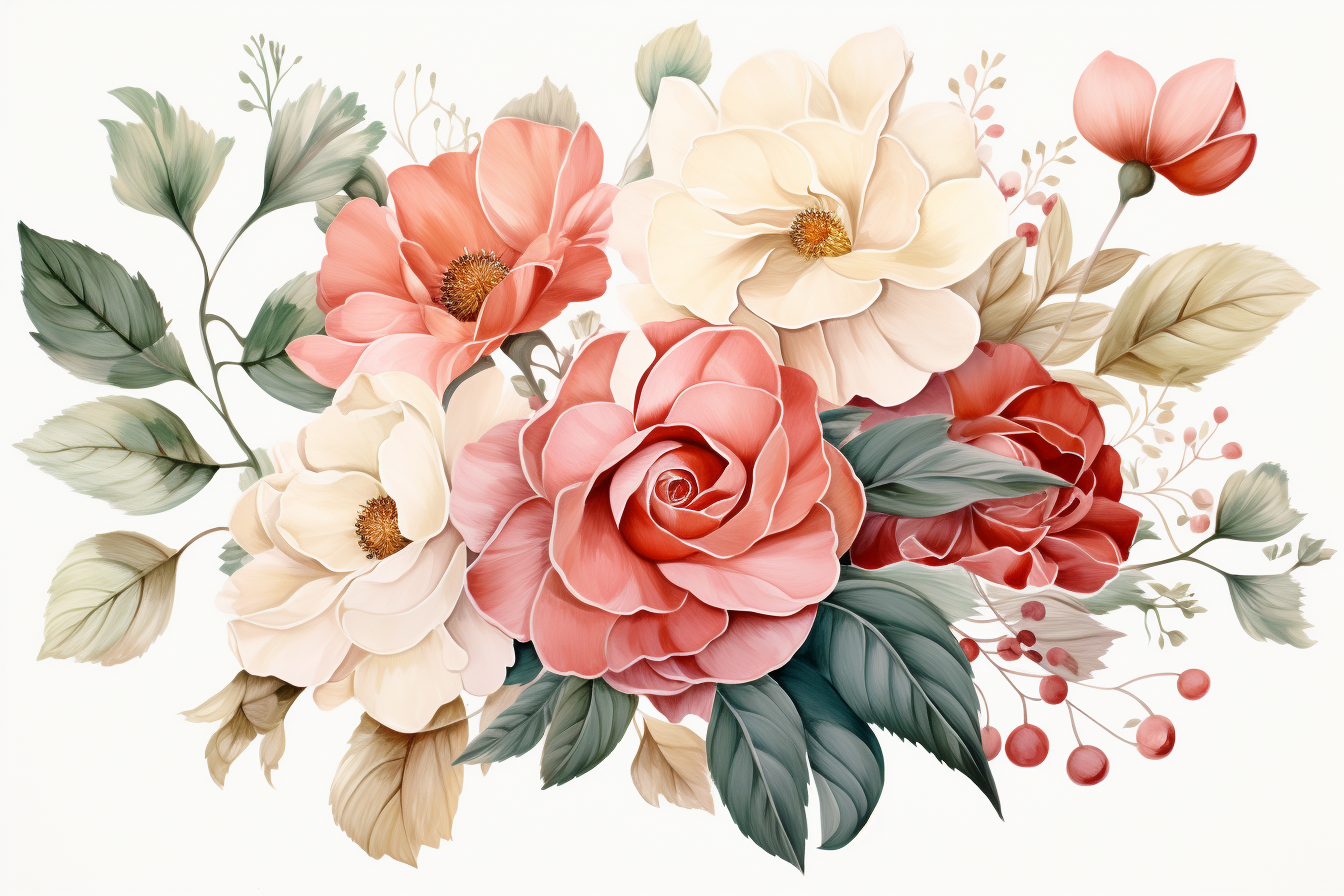 Kit Graphique #383940 Watercolor Floral Divers Modles Web - Logo template Preview