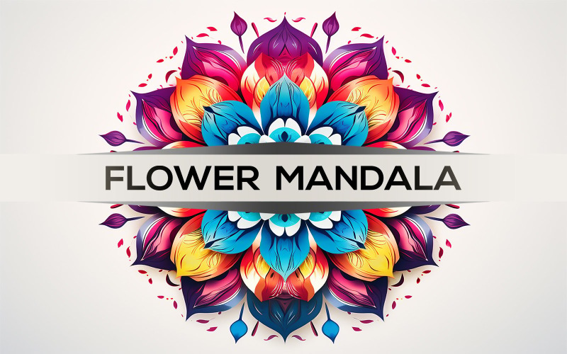 Floral mandala | colorful mandala design | floral flower | colorful flower art Illustration
