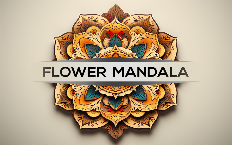 Flower mandala design | Premium mandala design | colorful flower mandala art Illustration