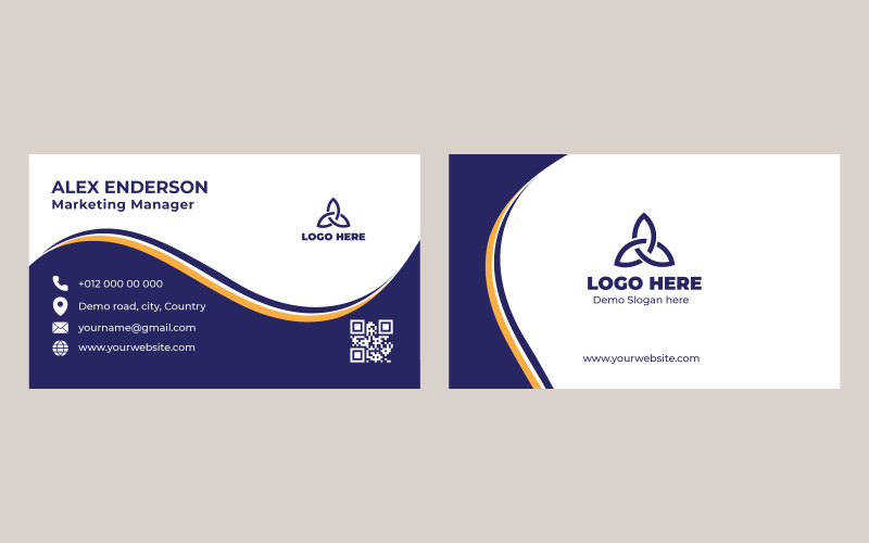 Free Creative Business Card Template Design Vector Graphic