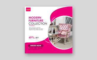 Furniture - Template Social Media in PSD Format-Photoshop