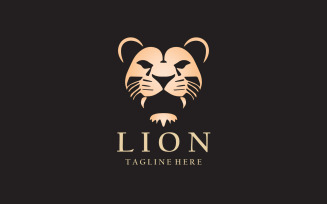 Lion Head Logo Design Template V2