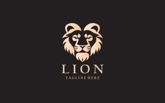 Lion Head Logo Design Template V6