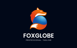 Modern Fox Globe Logo Template