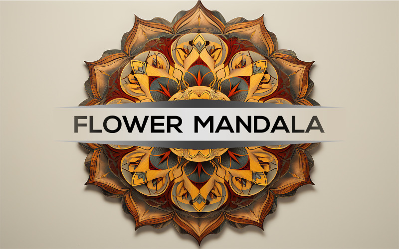 Sign mandala design | Premium mandala design | colorful flower mandala Illustration