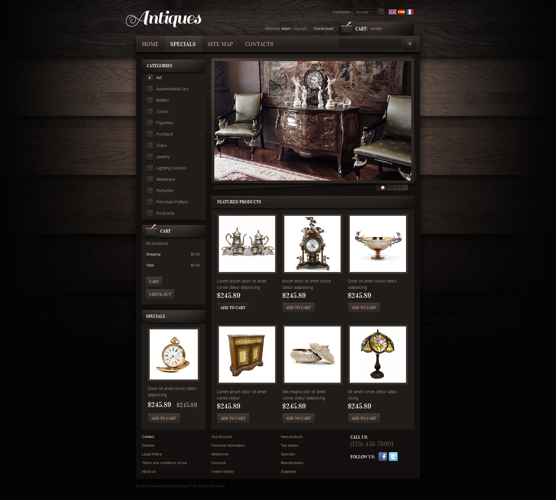 Antiques Online Theme 38453