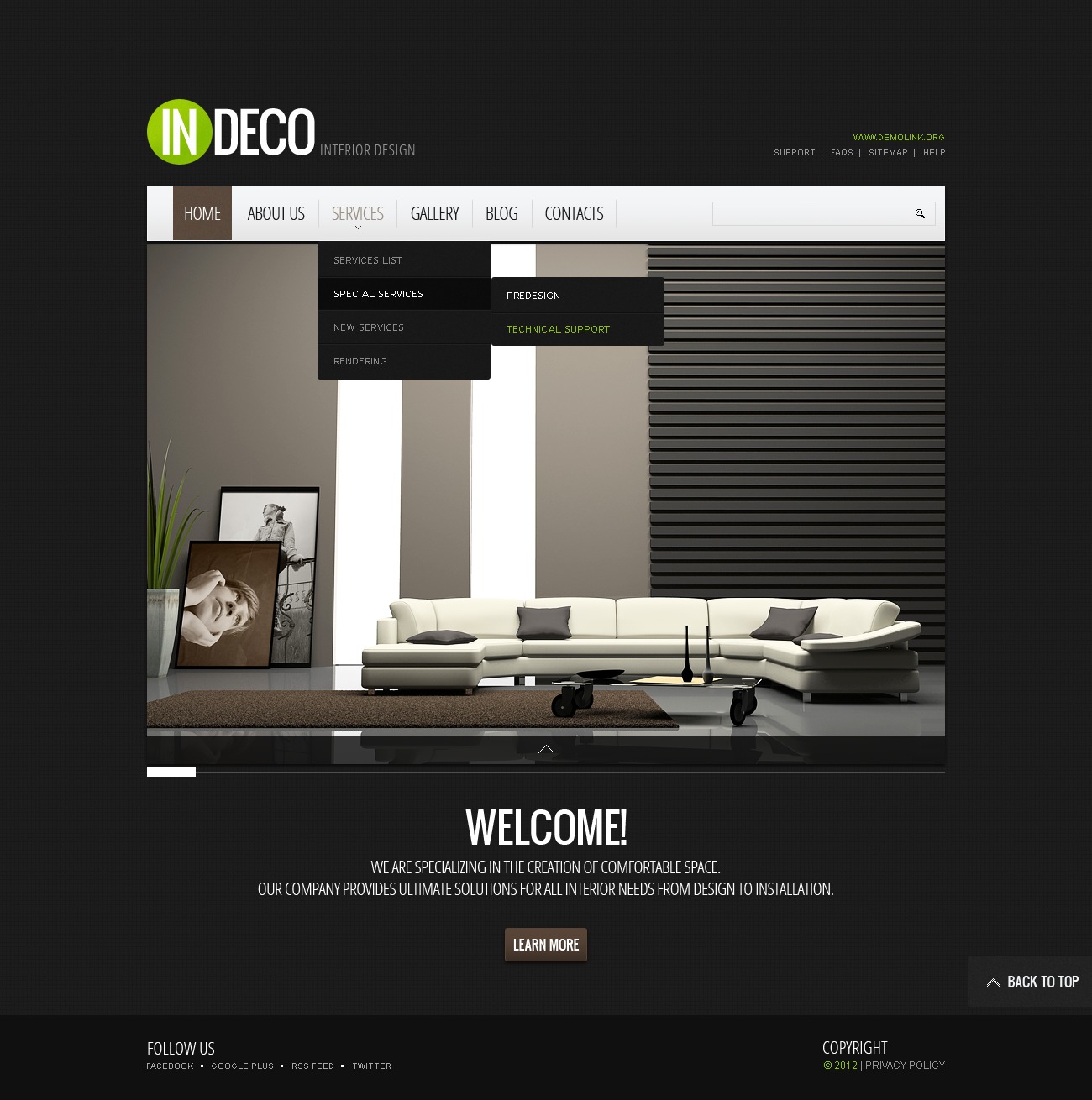  Interior Design  Website  Template 38443