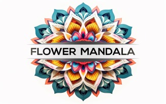 Colorful flower mandala | colorful mandala design | colorful flower | colorful flower art