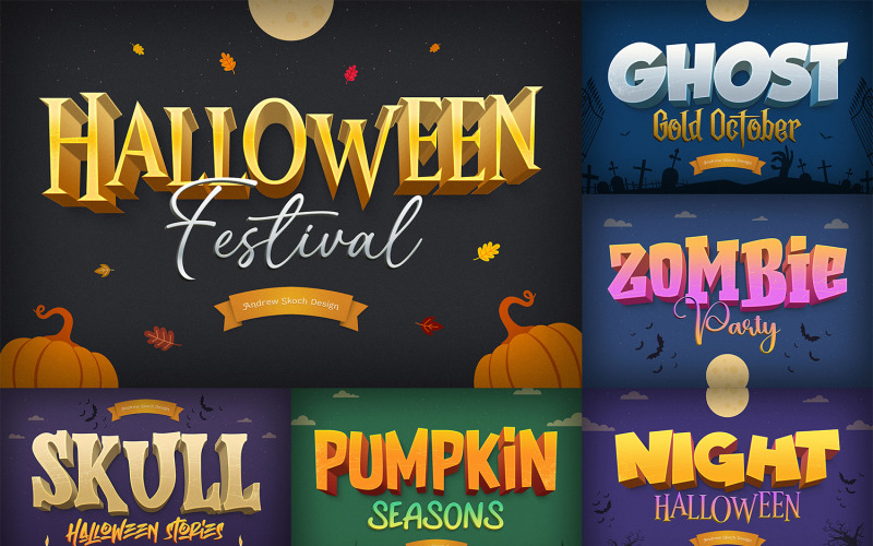 Halloween Text Effects - Photoshop Templates Illustration