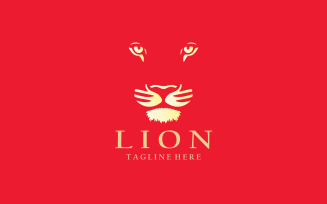 Lion Face Logo Design Template V9