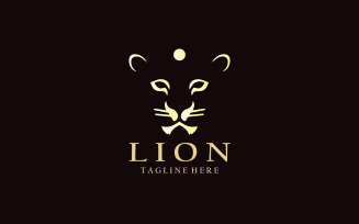 Lion Head Logo Design Template V10