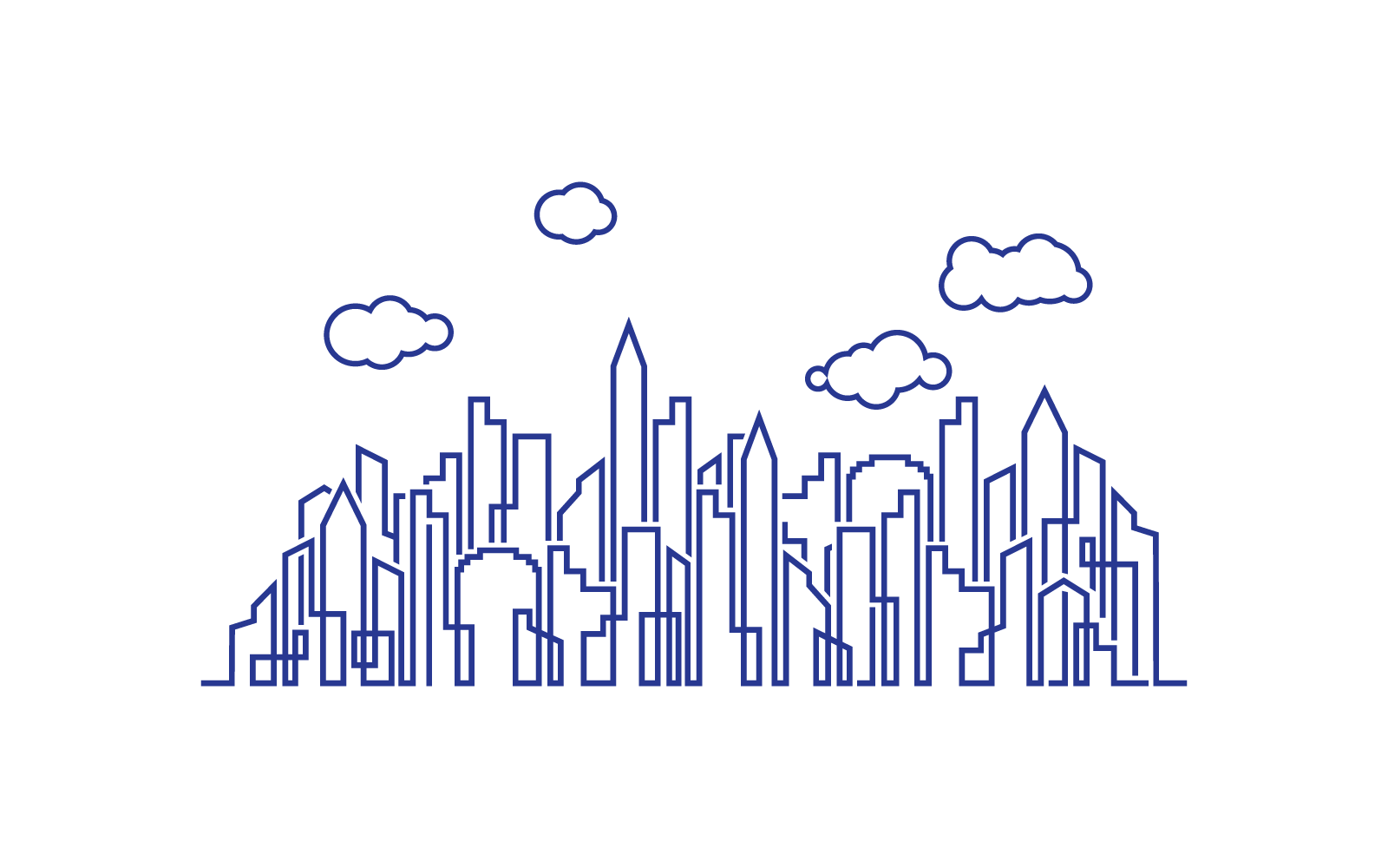 Modern City skyline vector design illustration