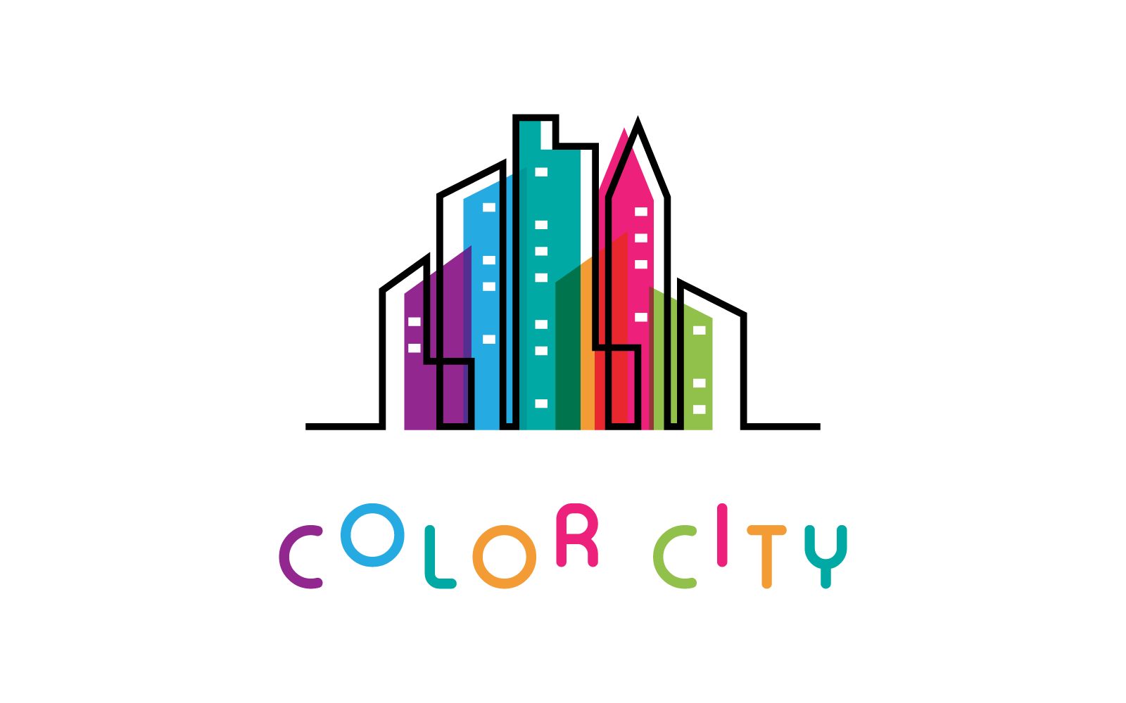 Modern City skyline vector illustration design Logo Template