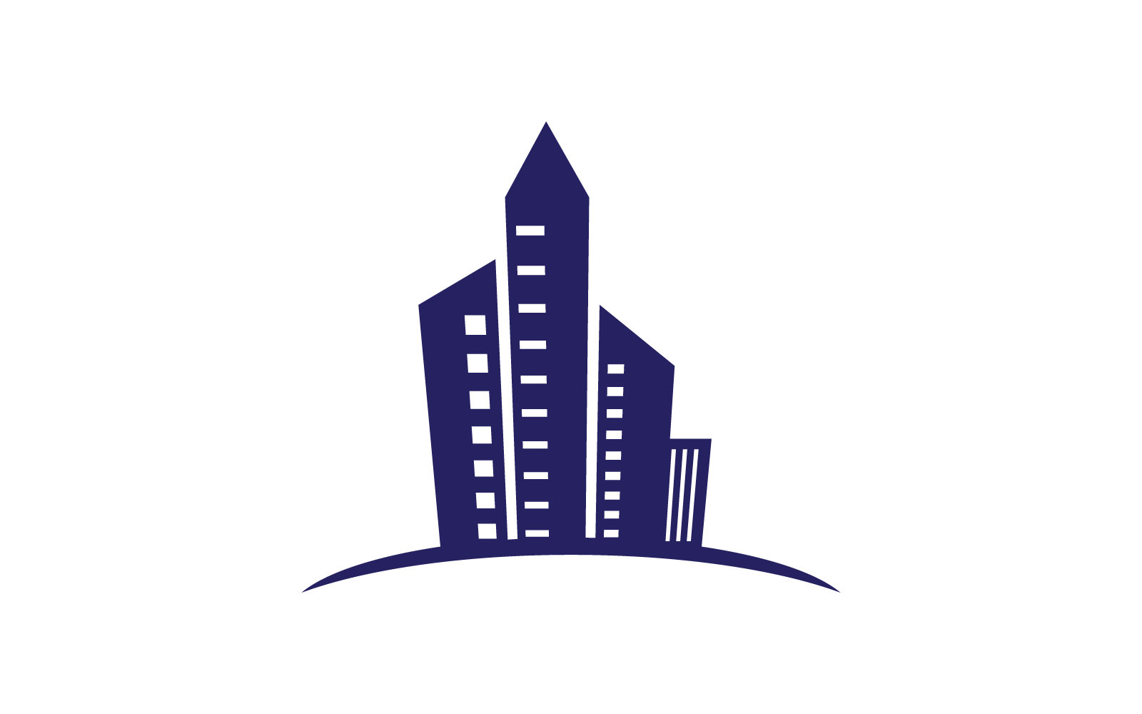 Modernes City-Skyline-Vektorsymbol, flaches Design