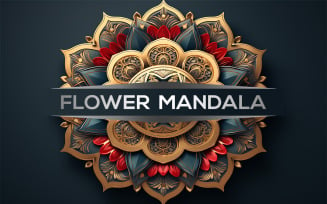 Premium mandala design | colorful mandala art | wooden mandala | colorful flower mandala art
