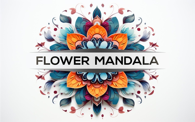 Premium mandala design | floral mandala art | colorful mandala | colorful floral mandala art Illustration