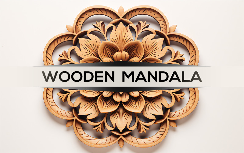 Wooden design | creative wooden art design | wooden mandala Illustration